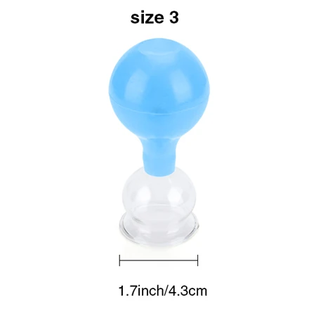 blue size 3 Розовые Резиновые Вакуумные Банки Массаж всего тела на присоске Вакуумный Массажер терапия 5 различных размеров присоска набор китайские Банки - Color: blue size 3