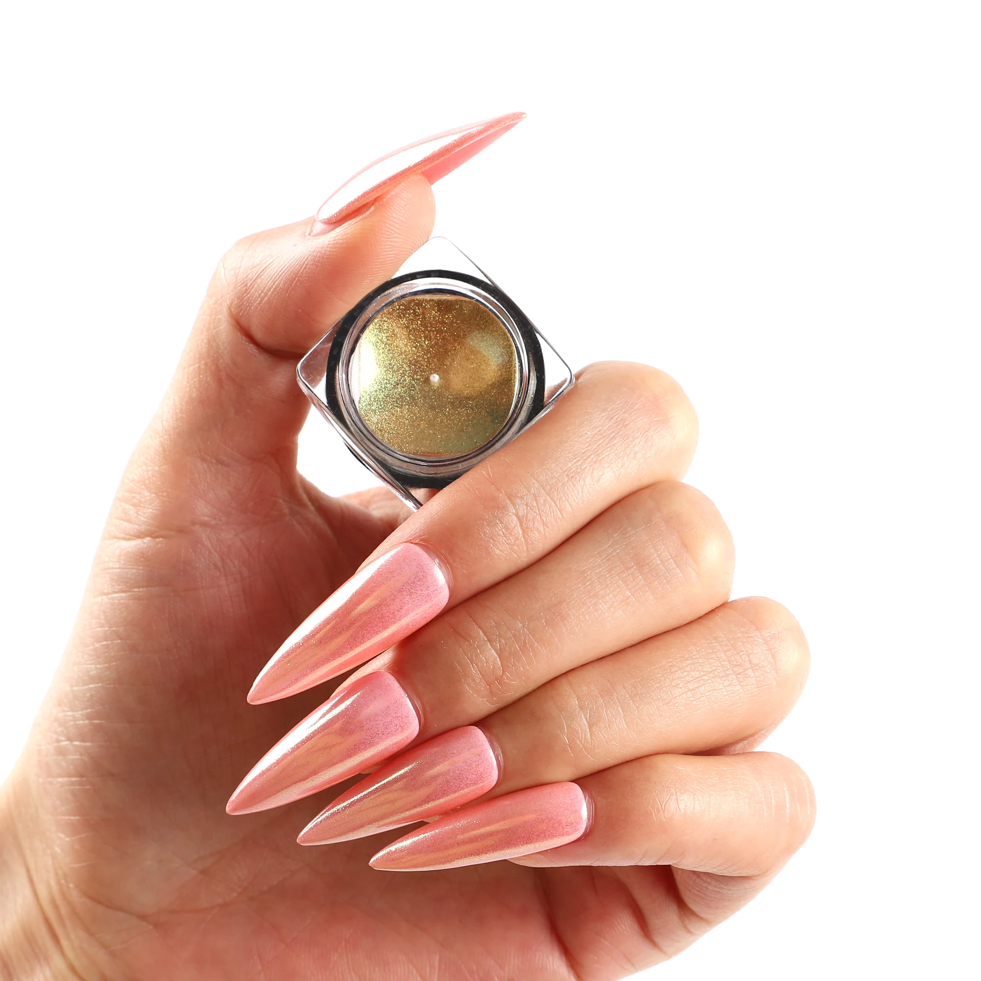 Зеркальный порошок COSCELIA Chamelon Полупостоянный отмачиваемый УФ светодиодный Гель