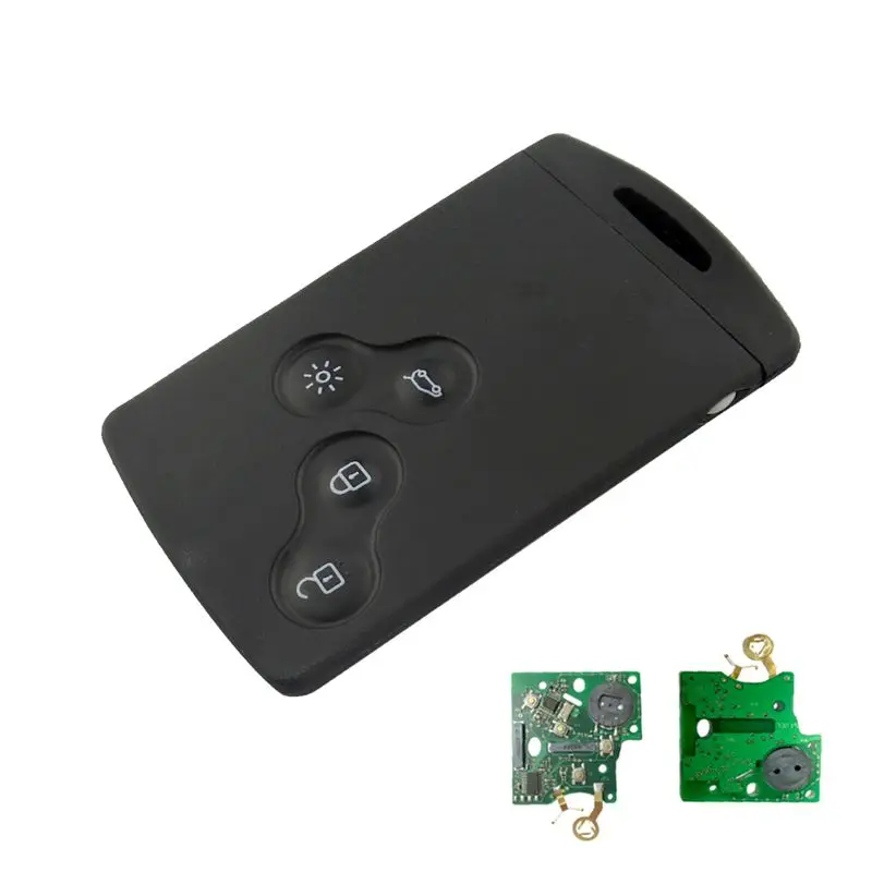 4 Button Car High Quality 43hz PCF7952 Chip Remote Key Smart Card For Renault Koleos Clio Megane Scenic Lagun | Автомобили и