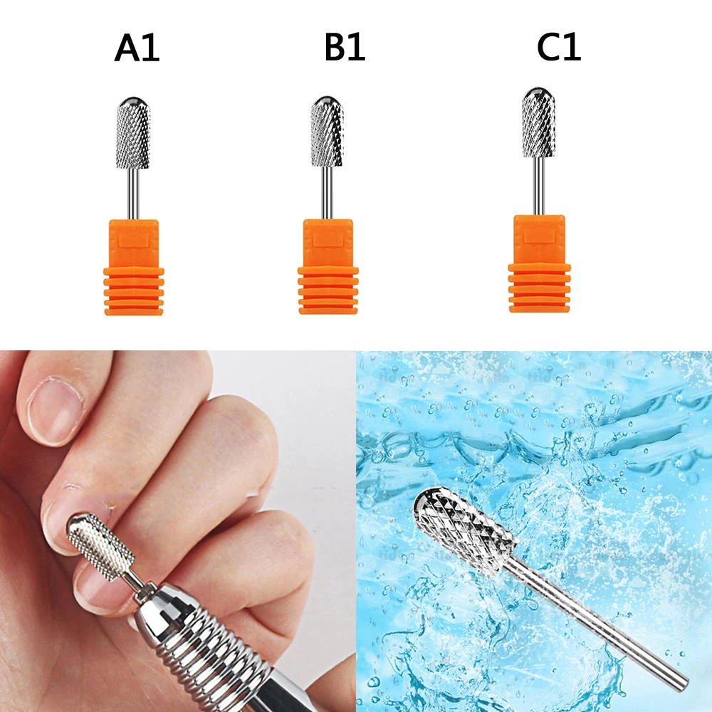 Вольфрамовая стальная Шлифовальная головка для ногтей одинарная оптическая