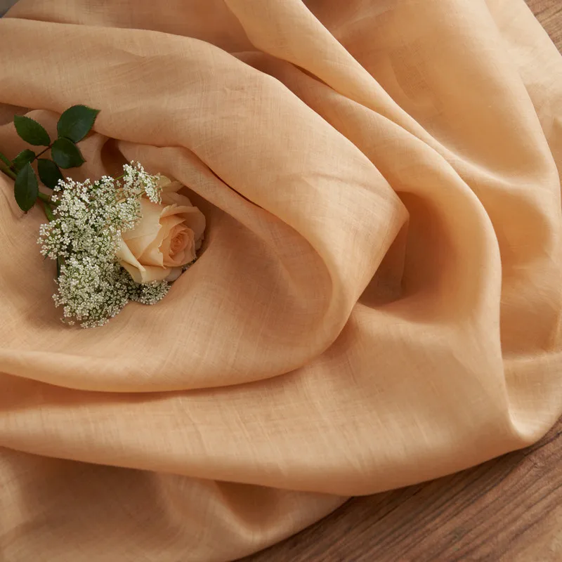 

High end pure ramie fabric Brand order customized fabrics Skirt Dress shirt Robe tissus