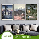 Постеры WTQ в японском стиле, японская настенная Картина на холсте, принты в стиле Эдо, пейзаж, декор комнаты, картины, украшение для дома