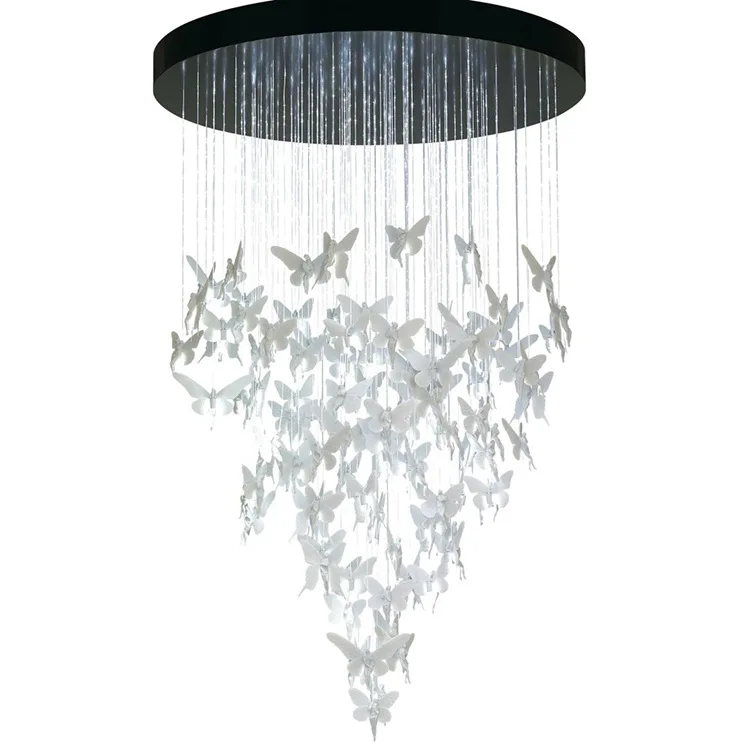Современная хрустальная люстра в виде бабочки светодиодная Подвесная лампа