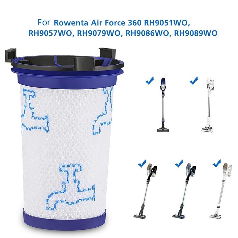 

TOP!-5Pcs Filter Kit HEPA for Rowenta Force 360 X-Pert RH9051 RH9057 RH9059 RH9079 RH9081 Vacuum Cleaner Accessories