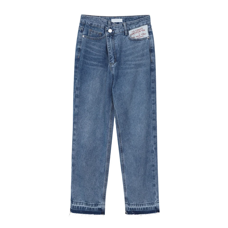 

Women's Jeans Streetwear High Waist Femme Denim Trouser Vintage Baggy Casual Versatile Ladies Straight Pants For 2021Spring
