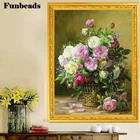 Алмазная 5D картина сделай сам, Набор для вышивки крестиком в виде цветка, Алмазная мозаика, вышивка в виде Розы, квадратная и круглая картина, украшение для дома FF357