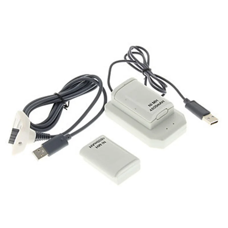 New USB Charger for XBOX Controller + 2pcs Rechargeable Battery Power Adapter 360 Wireless | Электроника