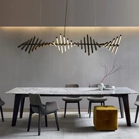 modern led chandelier lighting nordic loft blackwhite hanging lights living room home deco pendant lamp restaurant bar fixtures