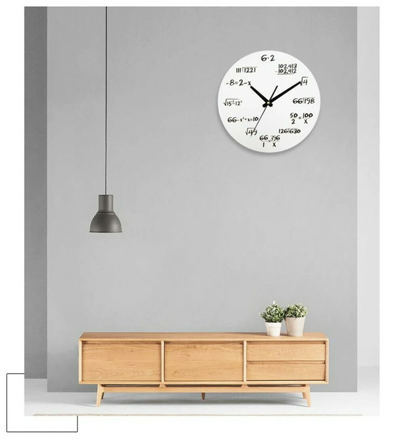 Часы настенные кварцевые с тихими математическими уравнениями | Дом и сад