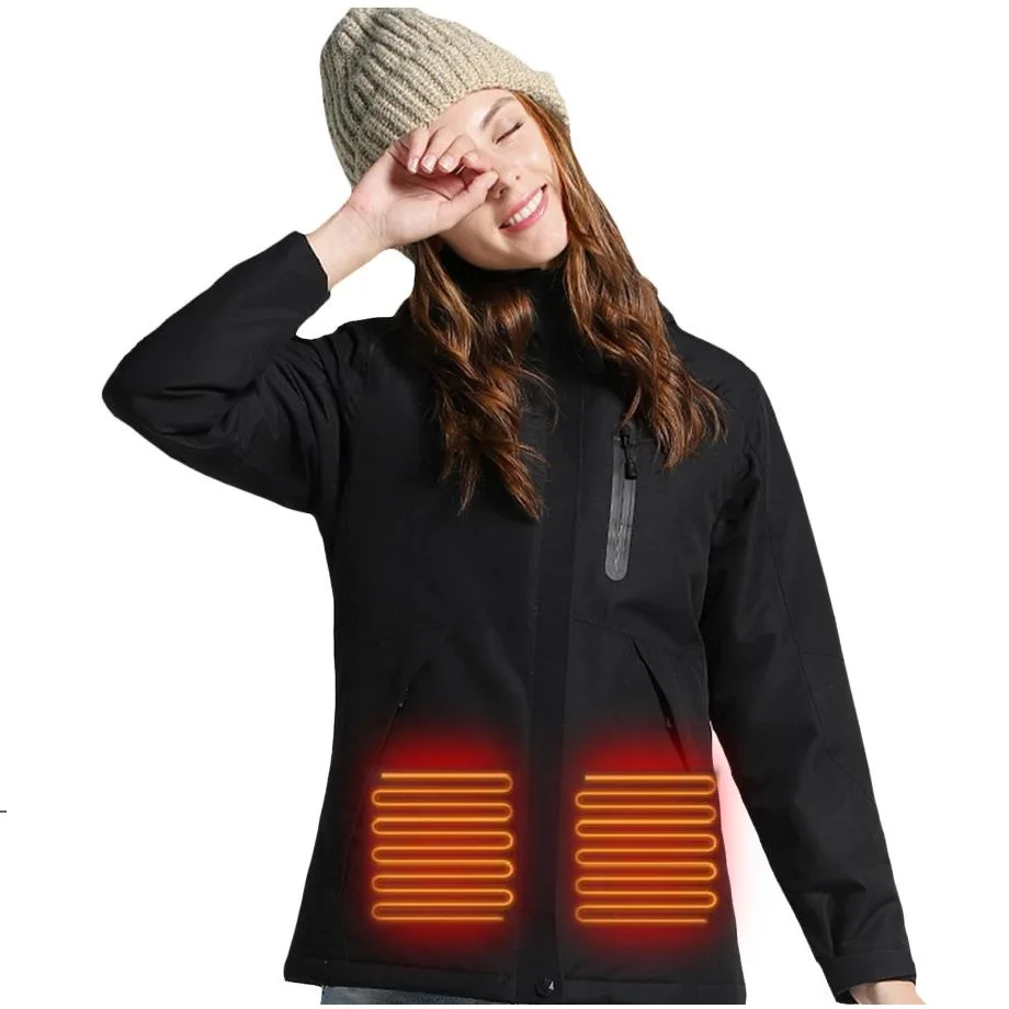 

Medium and long Outdoor Rush Suit Men and Women Intelligent USB HOT Cotton COAT Warm Climbing Suit in Autumn and Winter big Coat