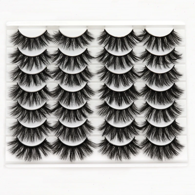 

10/20Pairs HandMade Mink Eyelashes Makeup 3D Mink Lashes Natural False Eyelashes Long Eyelashes Extension 10 Pairs Fake Eyelash