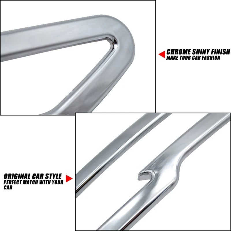 1 pair Car Rearview Side Mirror Chrome Trim Cover &amp 1pcs Stainless Steel Door Sill Scuff Plate for Nissan 2014-2018 | Автомобили и