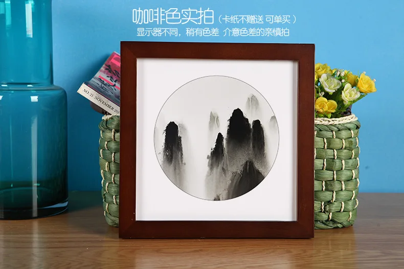 Большой размер современный дизайн квадратная фоторамка настенная из цельного