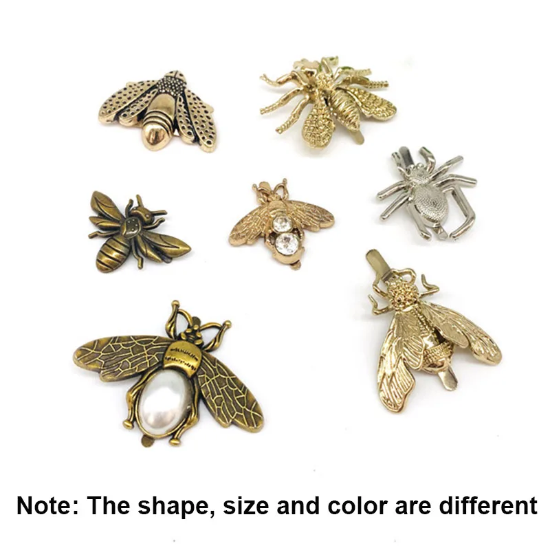 2x Metal Bee Ladybird Spider Shape Decorated Buckle Bag Clip Hardware for Leather Craft Handbag Shoe DIY Accessories | Дом и сад