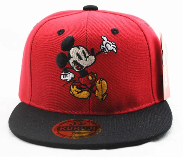 Бейсболка с изображением героев мультфильма Микки и Минни Маус Детская кепка