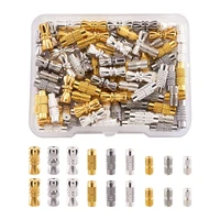 pandahall 1box brass screw clasps twist tube end caps fastener buckles connectors screw clasps for jewelry diy bracelet necklace