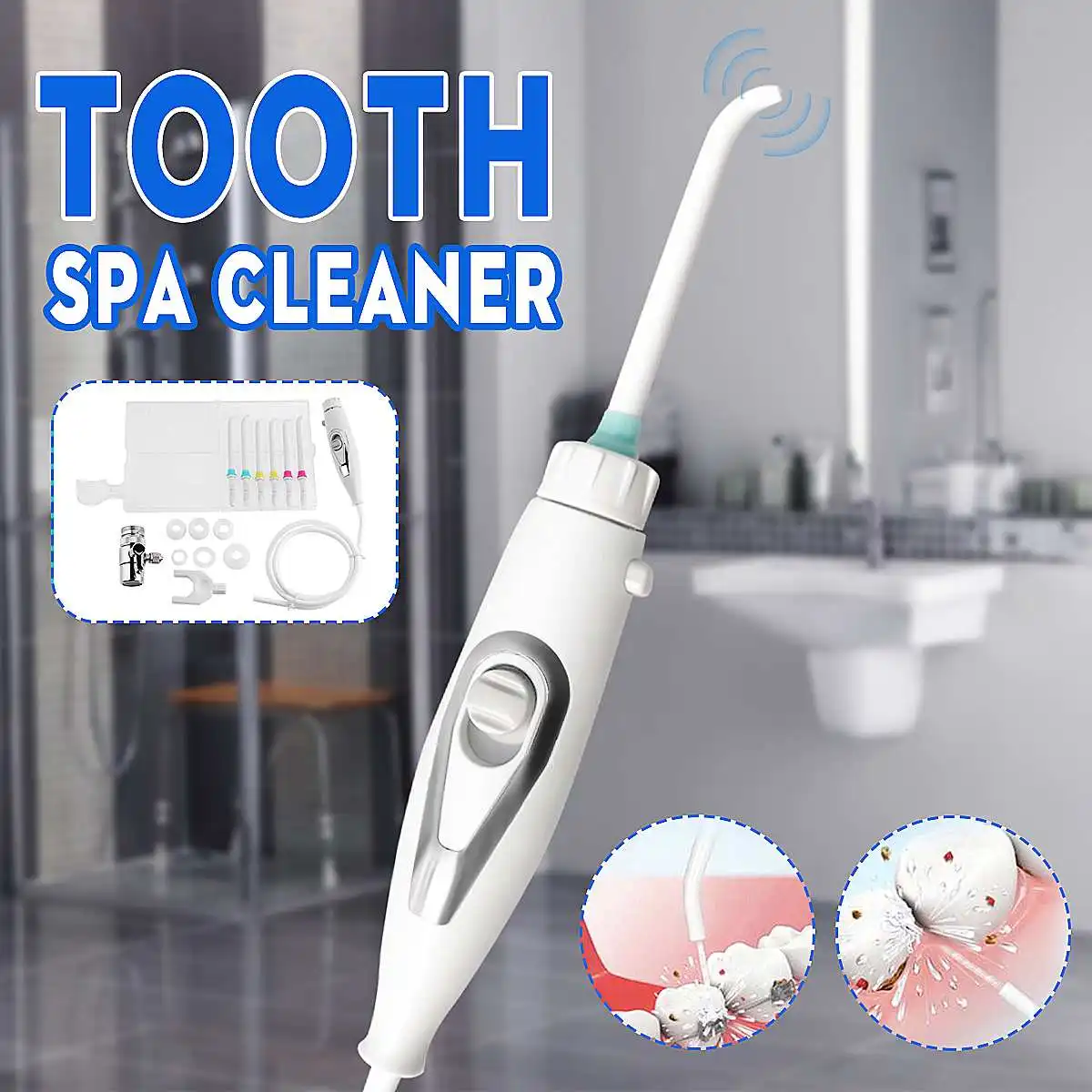 

6Pcs Faucet Oral Irrigator Water Dental Flosser Toothbrush Irrigation SPA Teeth Cleaning Switch Jet Family Water Floss
