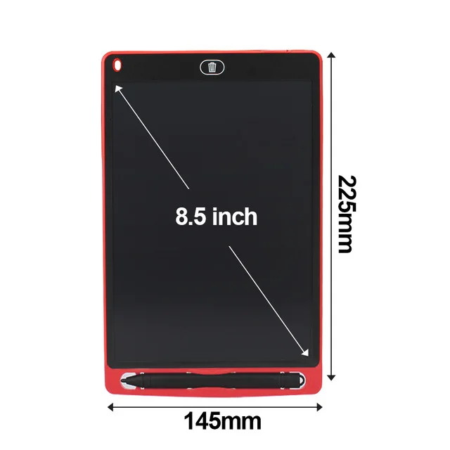 Red 8.5 inch Графика планшет ЖК-дисплей планшет для рисования 12 дюймов планшет для письма доска Электронный планшет ультра-тонких досок с ручкой Беспроводной рукописным вводом - Цвет: Red 8.5 inch