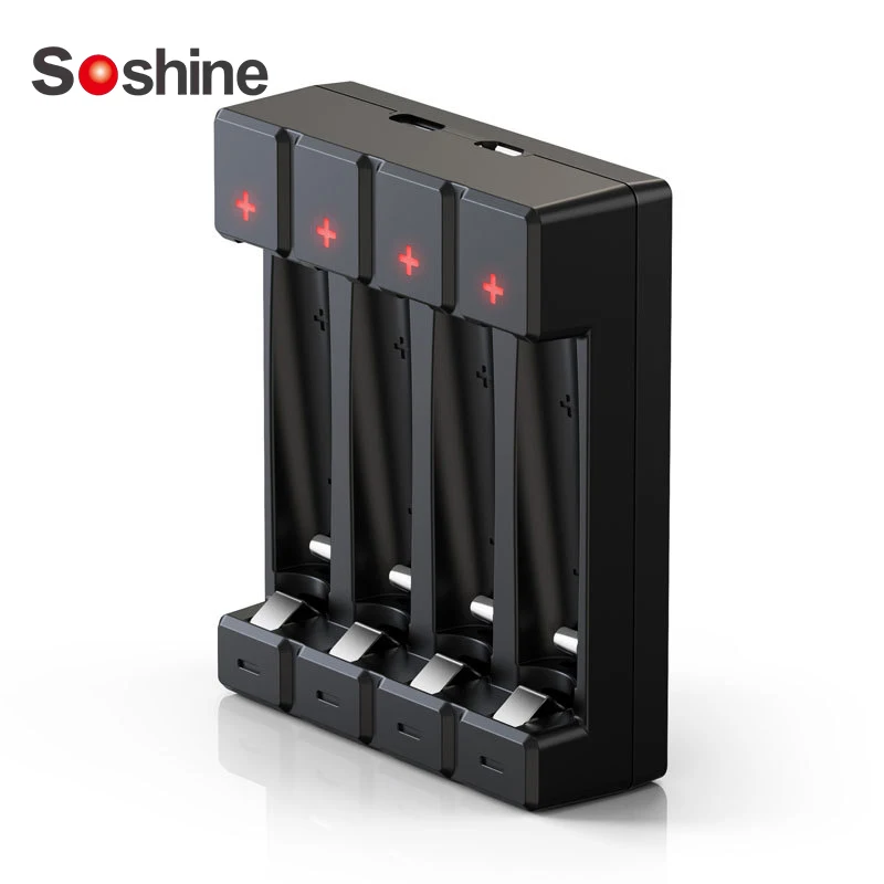 Зарядное устройство Soshine AA/AAA для литиевых/никель-металлогидридных аккумуляторов
