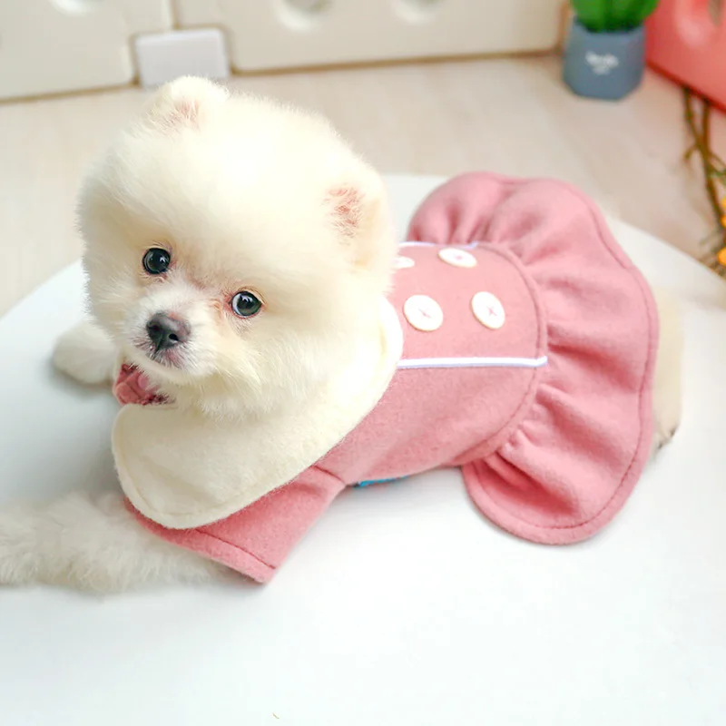 PETCIRCLE новинка одежда для собак и щенков платье на пуговицах с бантом домашних