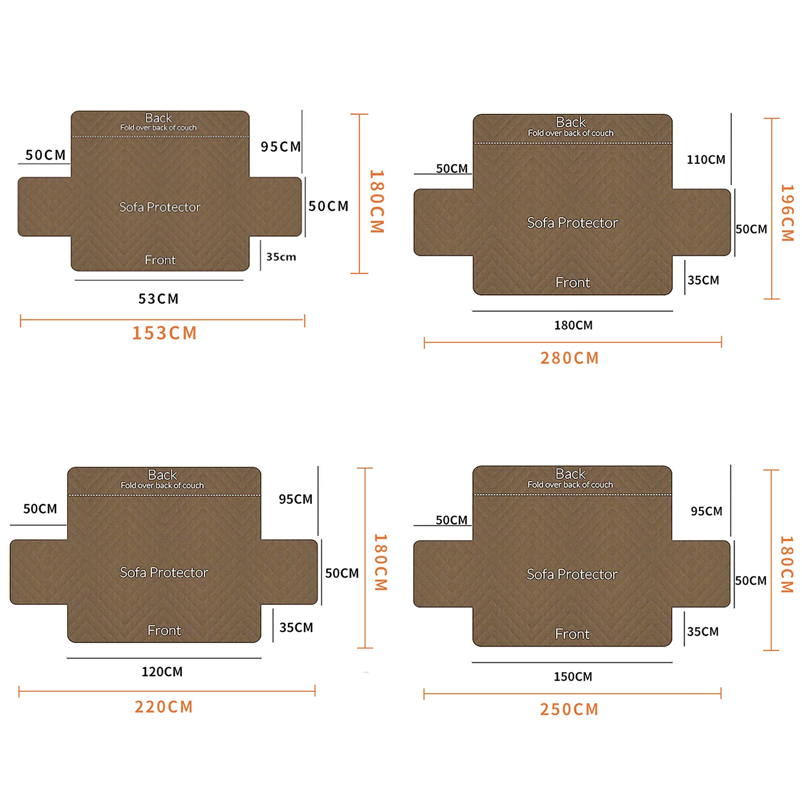 

1/2/3/4seaters Reversible Quilted Sofa Cover Recliner Armchair Slipcover Washable Furniture Couch Protector From Pets Dogs