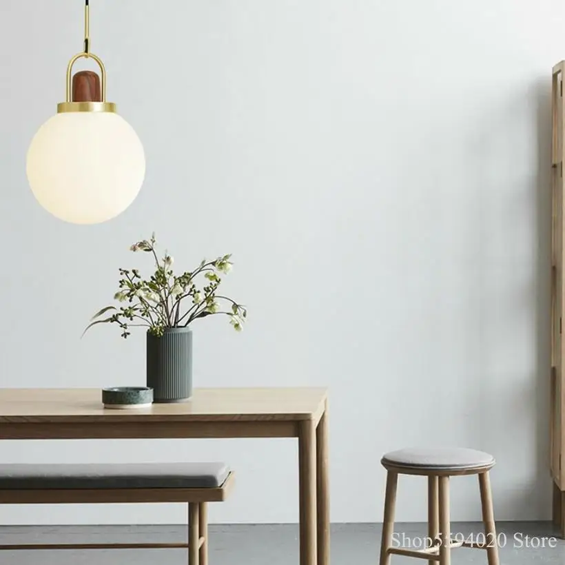 Nordic Design стеклянные шаровые подвесные светильники простой современный