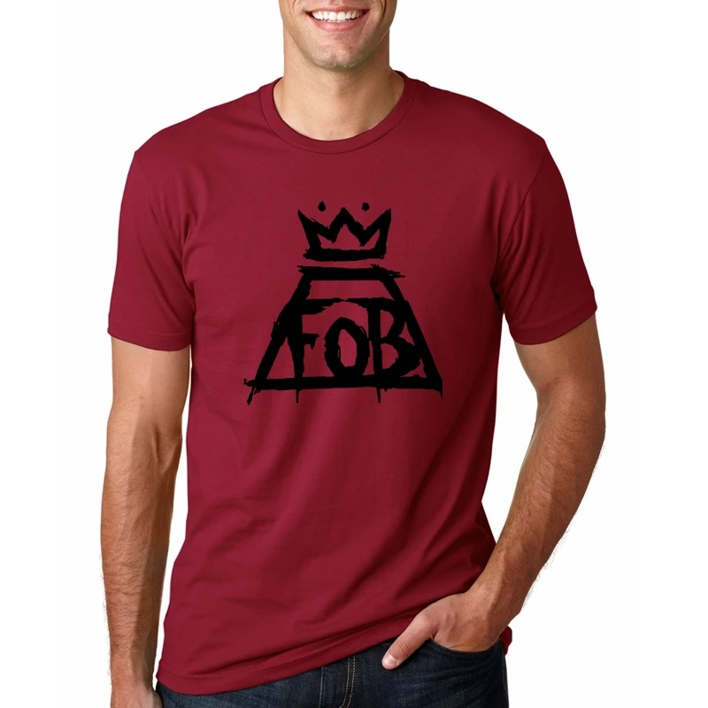Fall Out Boy FOB Music Tour Инди Рок н ролл Корона логотип мужская и женская одежда унисекс