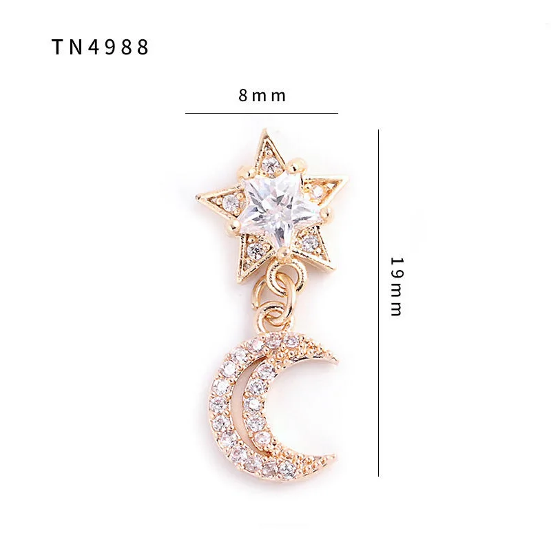 5 шт. TN4988 Zircon Nail Art Украшение для ногтей ювелирное изделие на ногти стразы