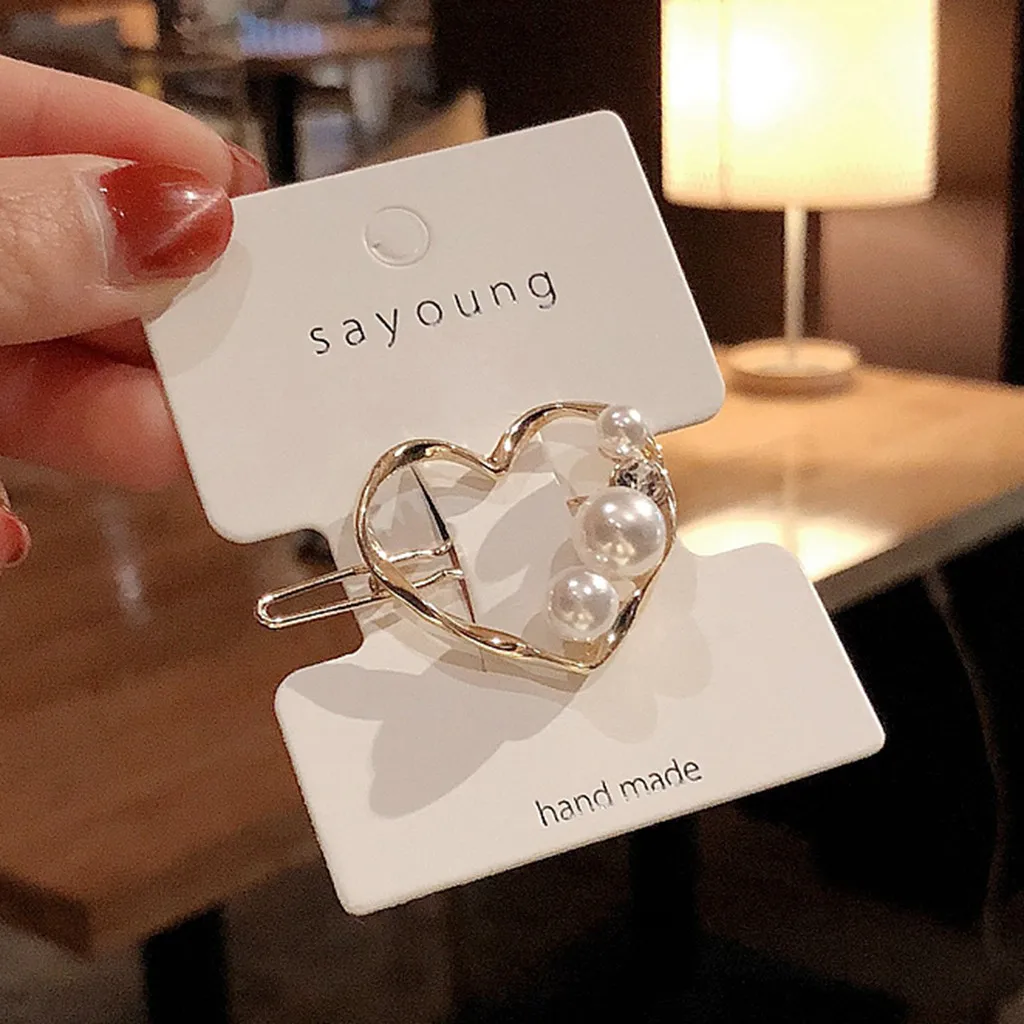 Элегантный сладкий Жемчуг Шпилька любовь лук клип дамы ювелирное изделие в виде