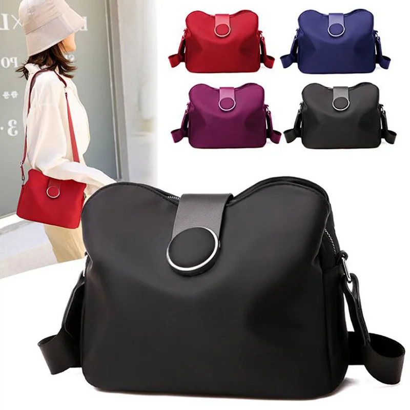 

Модная женская сумка через плечо, Черная мягкая нейлоновая сумка на плечо, сумка-мессенджер в стиле пэчворк, маленькие сумки с клапаном, женские сумки 2023