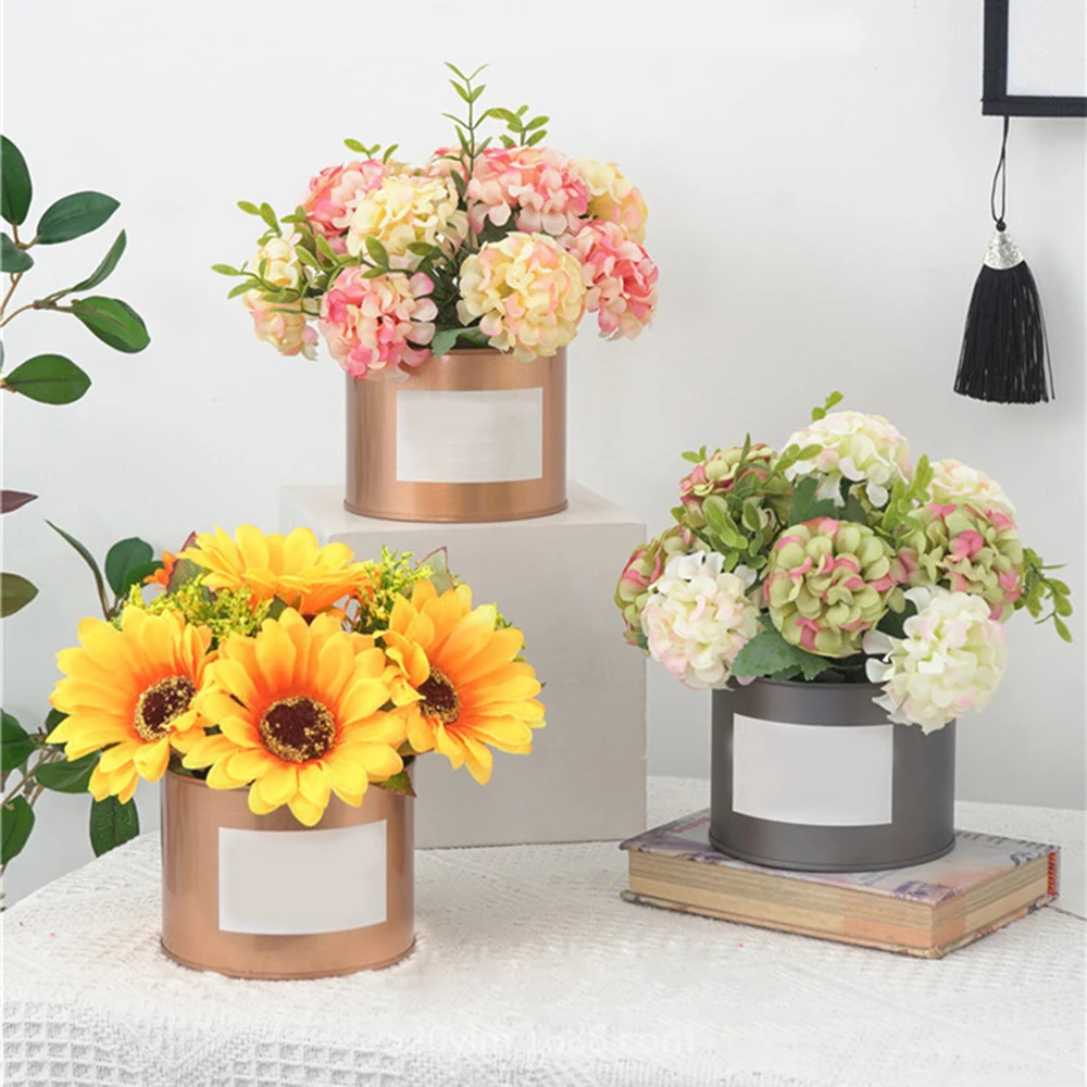 Европейский стиль Шелковый цветок цветочное настольное украшение имитирующее
