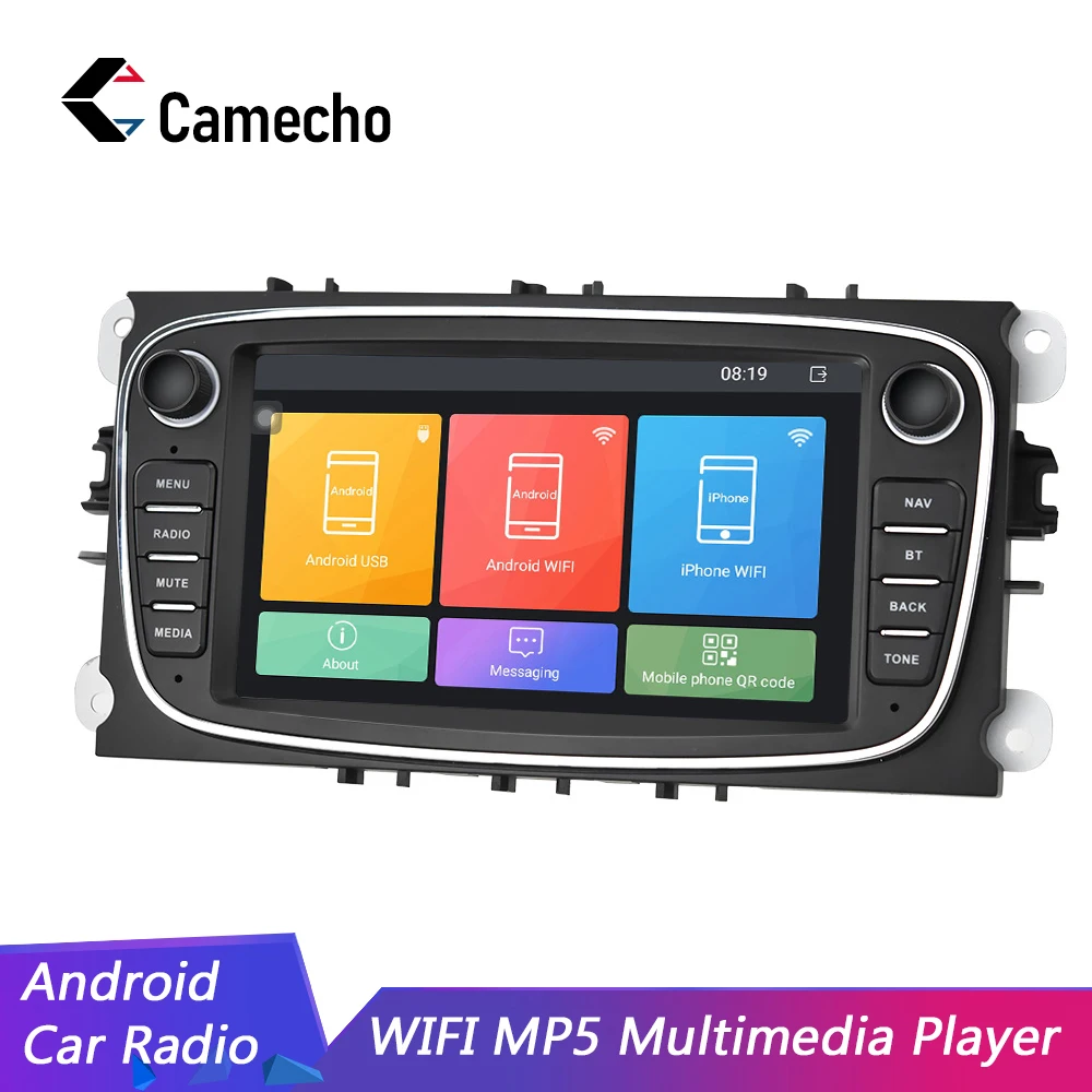 Camecho Автомобильный мультимедийный сенсорный экран mirrorlink проигрыватель Android 7