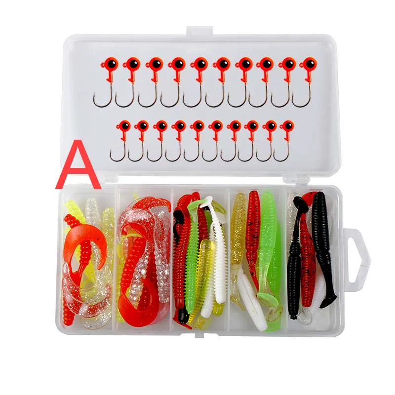 Рыболовные приманки комплект мягкой червь Jig Head крючок под червя Вес свинцовый