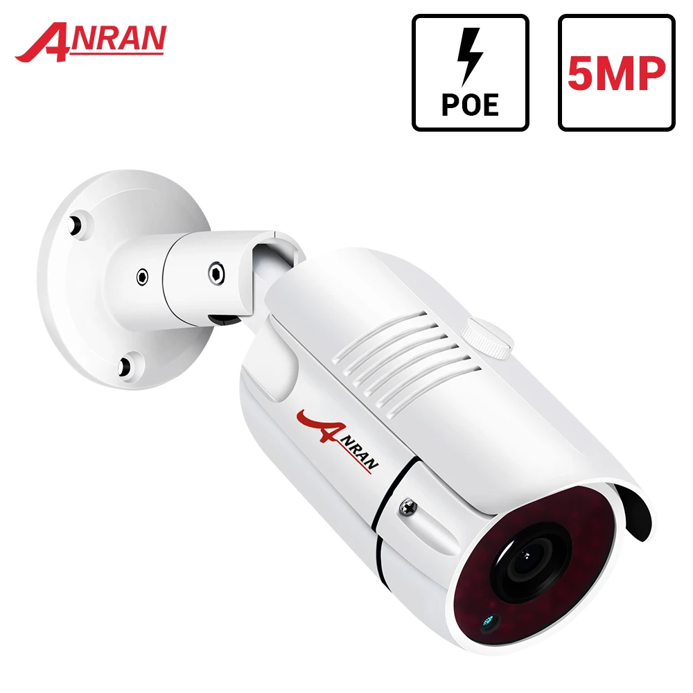 

ANRAN ONVIF IP Camera POE H.265 5MP Security Camera Outdoor Nightvision CCTV Surveillance Video Camera P2P Security Camera