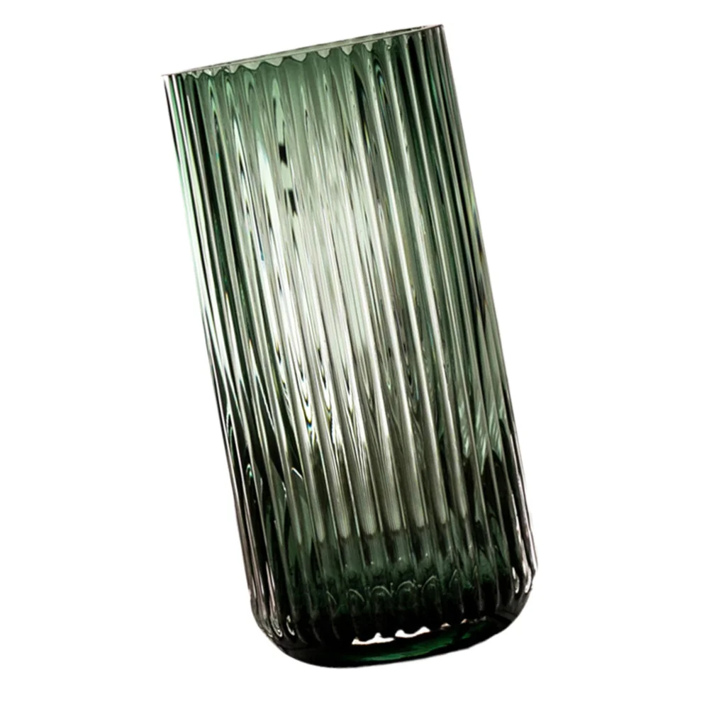1 шт. стеклянная ваза с вертикальными полосками простая Цветочная в римском стиле