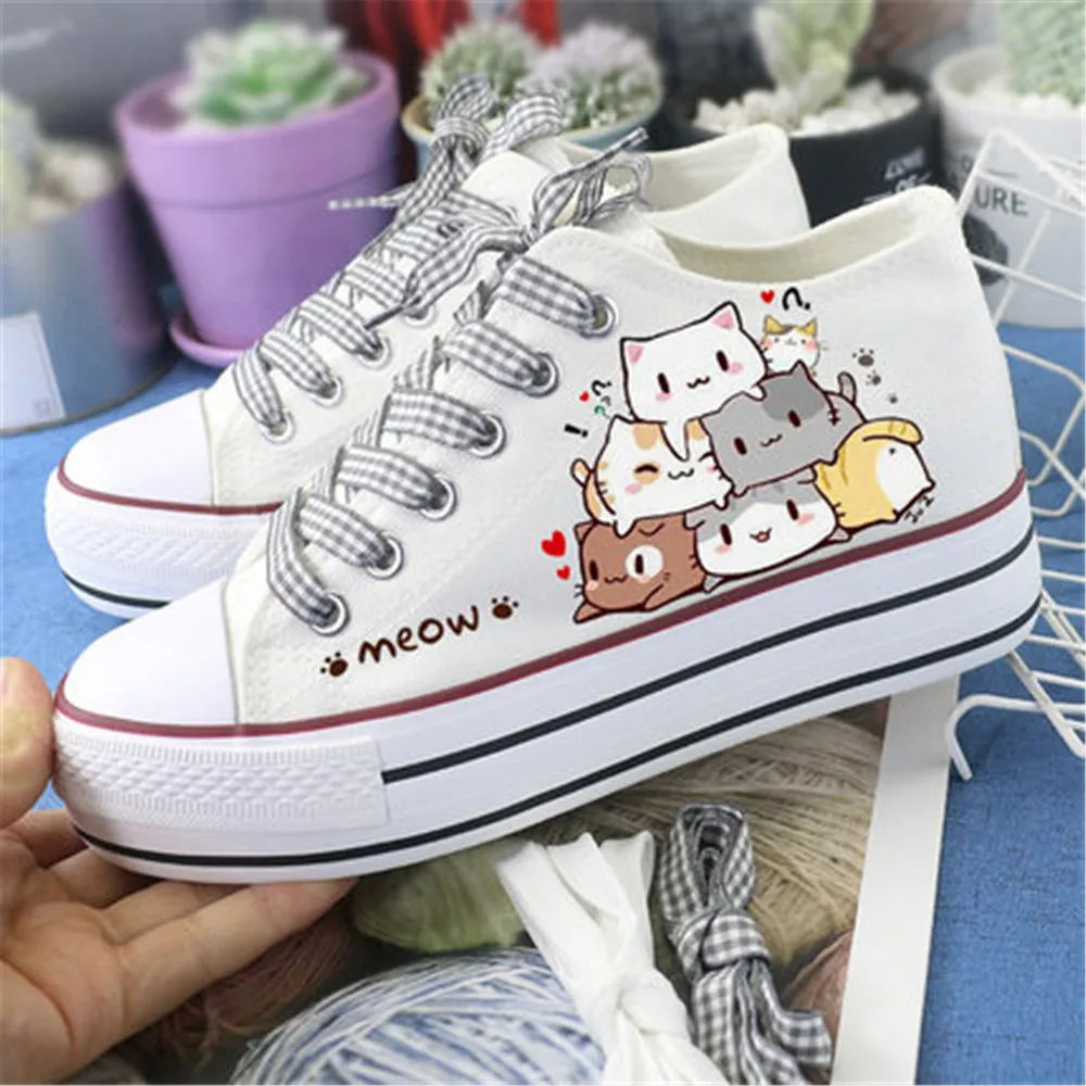 

Spring New Canvas Women Casual Shoes Comfortable Platform Shoes Woman Flats Lace-up Sneakers Ladies Trainers chaussure femme