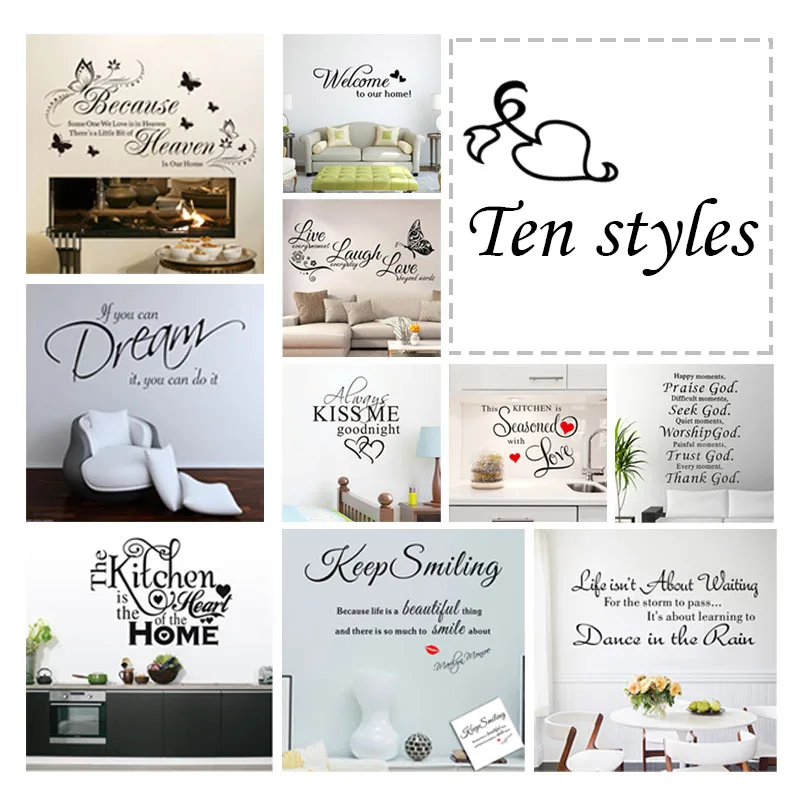 Английский алфавит Настенный Съемный художественный стикер самоклеющиеся ПВХ