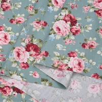 retro floral printed cotton fabric woven patchwork textile cloth diy sewing quilted apparel fabric designed for baby by meter