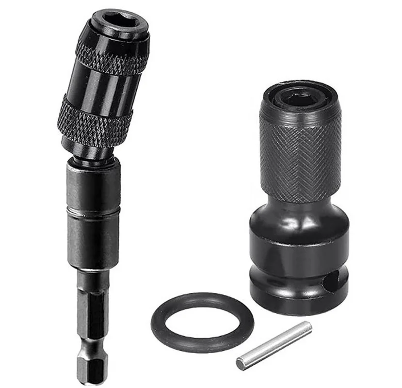 

Screwdriver Bit Conversion Flexible MagnetTool Adapter 1/2" Inch Square Drive To 1/4" Inch Hex Drill Bit Holder For Tight Spaces
