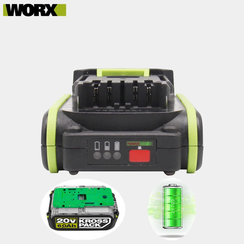 WORX 20V Power Show battery Share 2 0 Ah/4 Ah/5 Ah/6 Ah Battery|Фреза| |