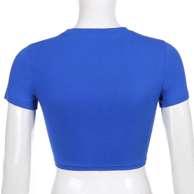 

Goth Dark E-Girl Gothic Aesthetic Women Bodycon T-Shirts Harajuku Indie Style Grunge Graphic Print Crop Tops Short Sleeve Summer