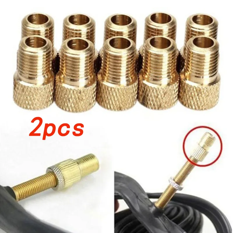 

Адаптер клапана Presta к Schrader 2 шт. медный адаптер клапана колеса газовая сопла трубка инструмент велосипедные аксессуары