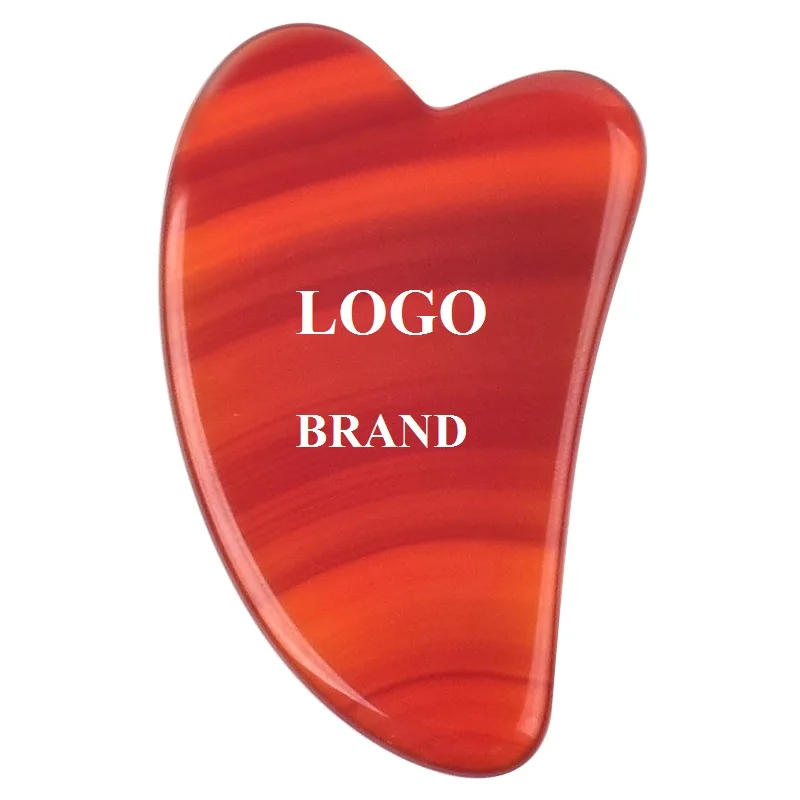 

OEM/ODM Red Agate Guasha Slimming Beauty V Shape Face Care Women Health SPA Acupuncture Scraper Massager China Traditional Tools