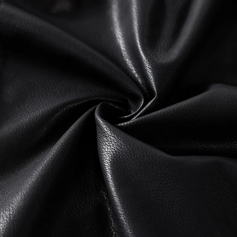 

AIOPESON Locomotive Men Leather Jacket Fashion Solid Color Streetwear New Spring Men's Jacket Hip Hop Lapel Zipper Jacket Men