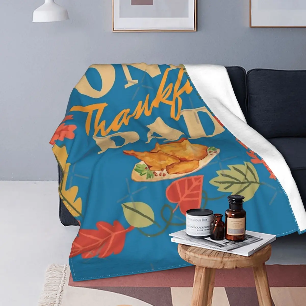 

One Thankful Dad-manta a cuadros para cama, para cama colcha, manta de verano