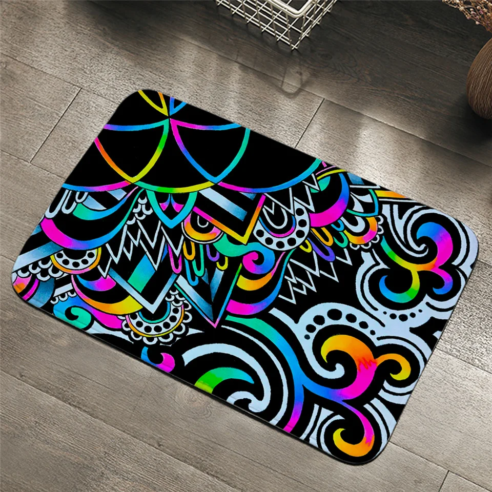 Trippy Alien by Brizbazaar ковер акварельный ковер третий глаз напольный коврик Мандала блюдце нескользящий коврик для спальни для мальчиков
