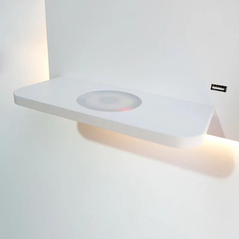 abnt bedroom phone wireless charger shelf wall lights hotel bedside headboard led reading lighting usb luminaire lamp backlit free global shipping