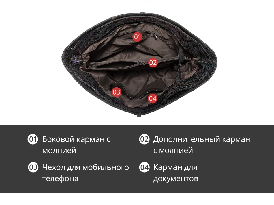 REALER натуральная кожа женская сумка Большая вместительная сумка женская цветная змеиная Печать дамские сумки на плечо с кисточкой
