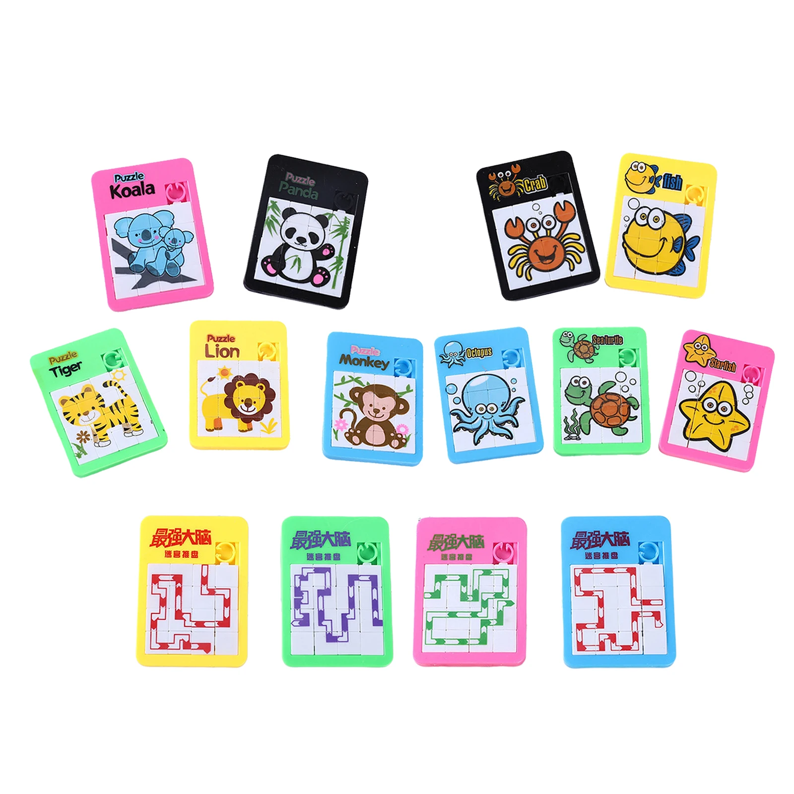 

Animal Jigsaw Puzzle Age 3+ Plastic Flash Cards Educational Pre-school Toys