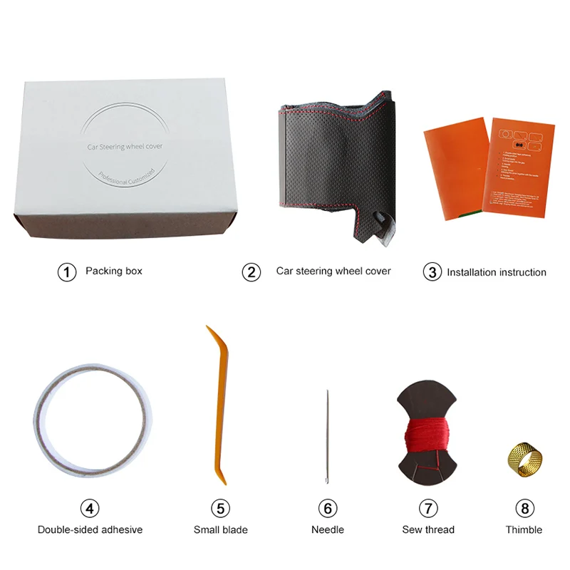 

Esportcar Black Artificial Leather Car Steering Wheel Cover for BMW E60 E61 (Touring) 530d E63 2003-2010 E64 2004-2010